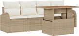 vidaXL Tuinset, 5-delig, beige et crème