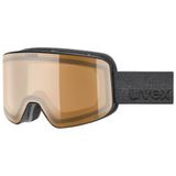 uvex pyrit P - Skibril voor volwassene - filtercategorie 2 - vergroot en condensvrij gezichtsveld - black matt dl/pola-clear - one size