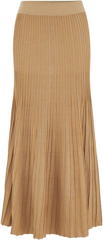 WE Fashion Dames midi rok met structuur en glittergaren