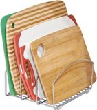 Merkloos Classico Keukenkookgerei Organizer voor snijplanken en koekjes/bakplaten - Chrome