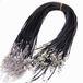 Sans marque Cordon de cire, cordon de collier, cordon tressé, fermoir mousqueton, pendentif bricolage, accessoires de collier, cordon de collier unisexe, 40 pièces, Longueur du cordon 45 cm, Noir