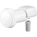 Goobay 67269 Universele Single LNB digitale satelliet ontvangst 1 deelnemer direct digitale televisie UHD 8K F bus weersbescherming satelliet wit