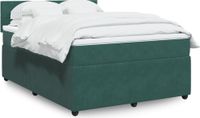 Maison Exclusive - Sommier à lattes de lit et matelas vert foncé 140x200cm velours