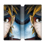Beschermhoes Wiko Beschermhoes voor Wiko Y61 Manga Naruto, leer, wit