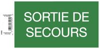 Exacompta Zelfklevend bord nooduitgang 20cm - Groen - 67003E