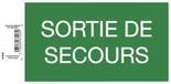 Exacompta Zelfklevend bord nooduitgang 20cm - Groen - 67003E