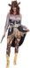 Smiffys Zombie Cowgirl Caro - Vrouw - ZwartGrijs - Maat L
