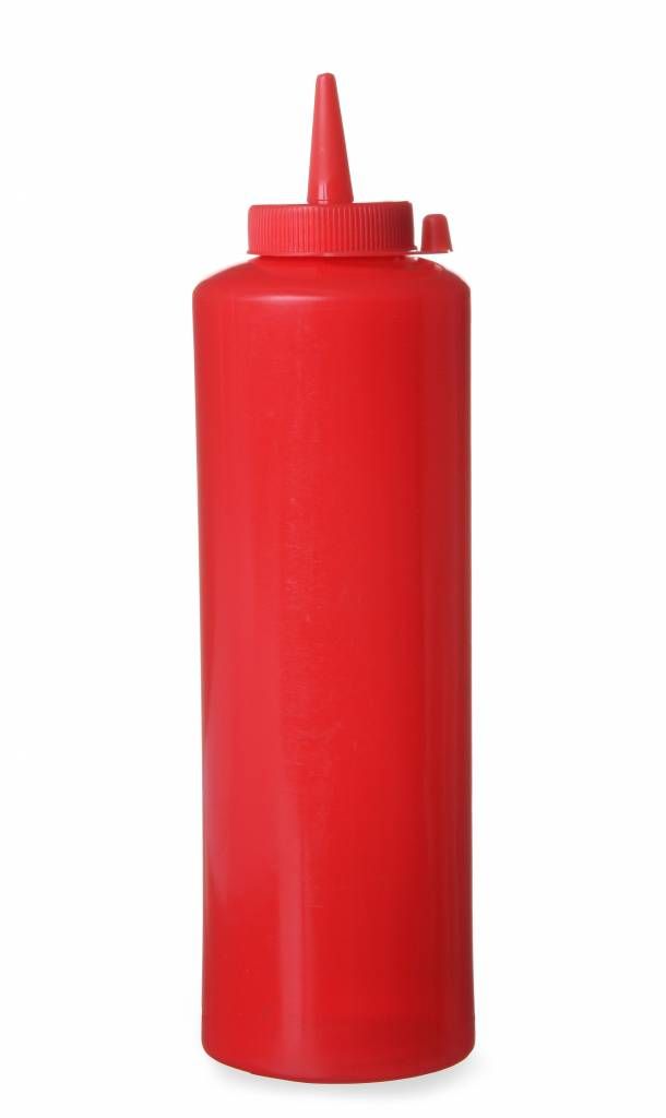 Hendi Dispenser Flacon Rood | 35 cl | PE dop PC | 55x(h)205mm