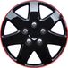 AutoStyle Wieldoppen 16 inch Michigan zwart - Rode rand