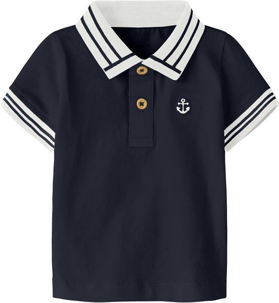 NAME IT NBMFLIP SS POLO TOP Baby Polo's Korte mouw Katoen Gestreept Navy Blazer