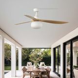 Faro Barcelona 34361-11L Outwood L plafondventilator wit/eikenhout 150 cm