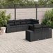 Maison Exclusive - Ensemble de jardin, 7 pièces, avec coussins, noir, en polyrotin