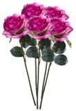 Emerald Kunstbloemen roos - Simone - fuchsia - 45 cm - 5 stuks