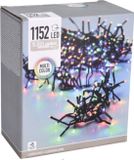 Merkloos Christmas Decoration Clusterverlichting - Gekleurd - 1152 LED's - 840 cm - Zwart Snoer