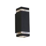 Searchlight Austin - applique d'extérieur - 8 x 24 cm - IP44 - noir