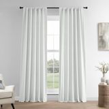 HPD Half Price Drapes Franse linnen gordijnen 274 cm lange kamer verduisterende gordijnen voor slaapkamer en woonkamer 127 x 274, (1 paneel), helder wit