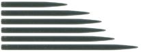 Merkloos Dartpunten - Zwart - 42 mm