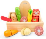 Woet® Houten Snijset Groente in Opbergdoos