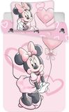 Minnie Jerry Fabrics Disney Minnie Mouse Baby Dekbedovertrek Heart - 100 x 135 cm - Roze