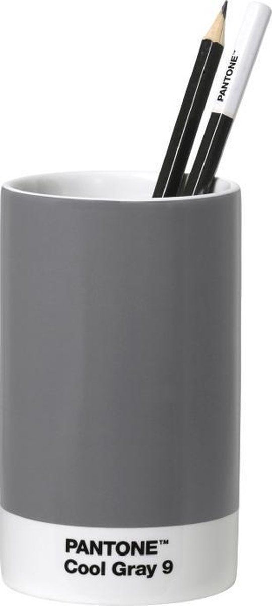 Pantone pennenhouder 11 x 5 cm porselein grijs
