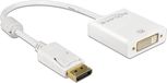 Delock premium DisplayPort naar DVI actieve adapter - DP1.2 (1920 x 1200) / wit - 0,20 meter