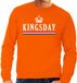 Bellatio Decorations Oranje Kingsday sweater - voor heren - trui met lange mouwen - Koningsdag kleding S