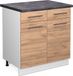 Vicco Fame-Line Meuble bas de cuisine – 80 cm, WB Anthracite Chêne doré