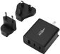 Ansmann USB-Ladegerät Travel Charger TC315 / 3 A / 15,5 W / 3 Port USB-oplader 15.5 W USB-A-bus Smart IC Zwart Binnen