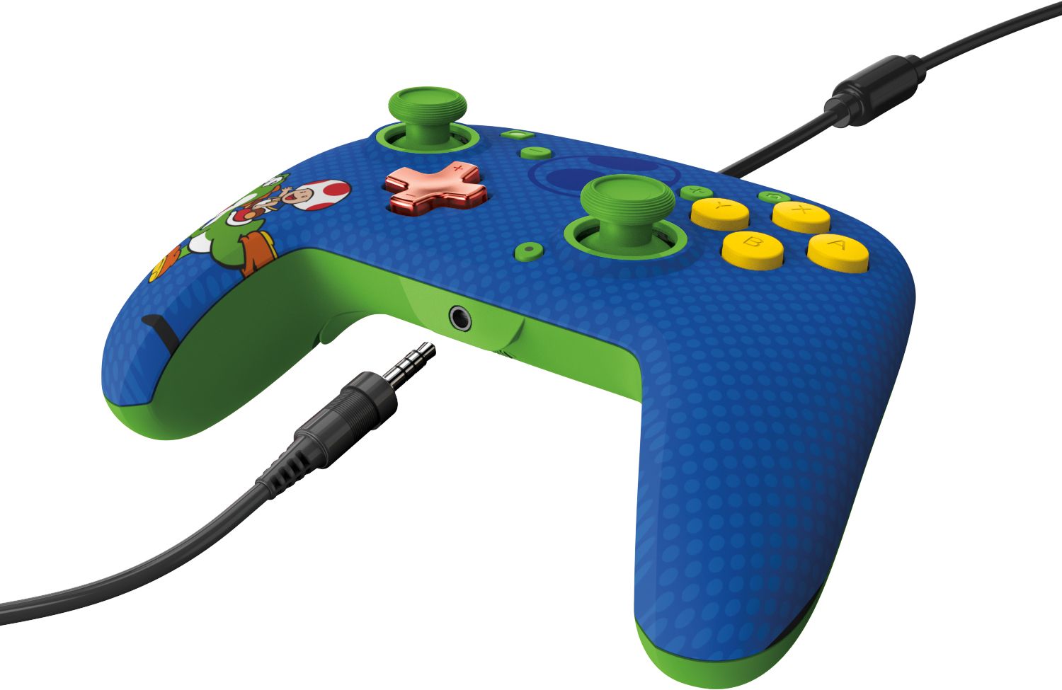 PDP Rematch Bedrade Nintendo Switch Controller - Mario + Yoshi - Blauw/Groen