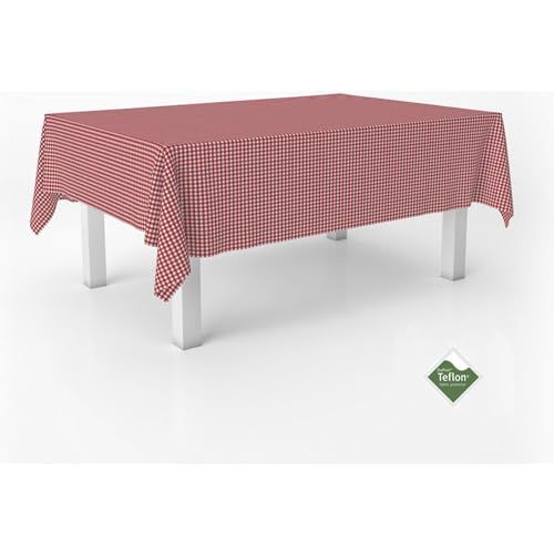 Vichy Tafelkleed - Vuilafstotend - Rechthoekig - 300 x 140 cm - Rood