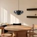 Lindby hanglamp Tivra, glanzend zwart, Ø 35 cm, metaal