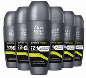 Dove Men+Care Advanced Sport Fresh Anti-Perspirant Roll-on – 6 x 50 ml – 72 Uur Bescherming