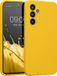 kwmobile Samsung Galaxy A54 5G hoesje - TPU backcover met siliconen coating - Smartphone case in stralend geel