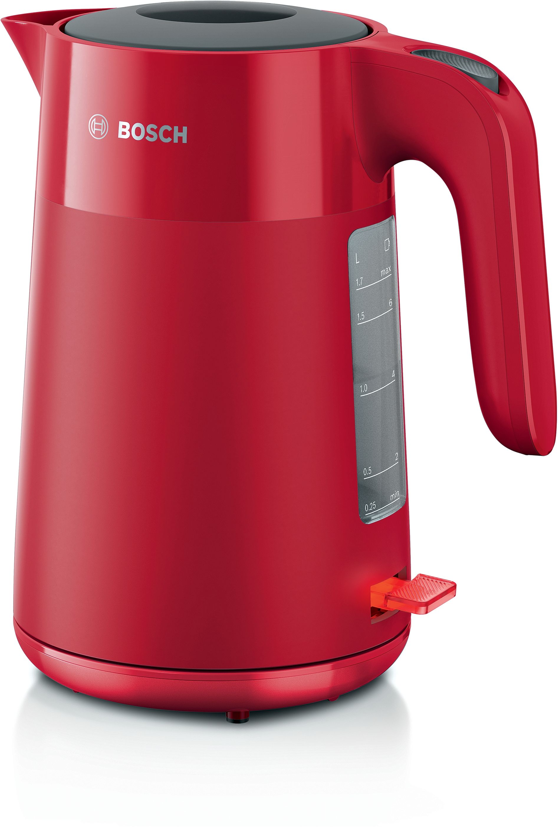 Bosch TWK2M164 Waterkoker - 1.7L - 2400W - Zwart/Grijs/Rood