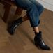 Manfield - Femme - Bottines en cuir noir à talon - Taille 41