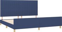 vidaXL Bedframe Blauw Stof 200x200 cm