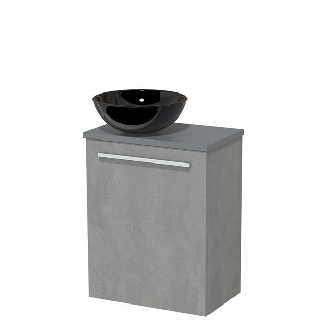 Maxaro Modulo Toiletmeubel 41 cm Lichtgrijs Beton met Keramische Waskom