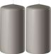 Bougies cylindriques/bougies troncs sable gris 6 x 8 cm 27 heures de combustion - Bougies inodores sable gris - Décorations d'intérieur