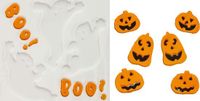 Non-branded Horror gel window stickers Ghosts/pumpkins - 2x sheets - Halloween theme decoration/ornament