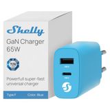 Shelly GaN Charger 65W Blauw