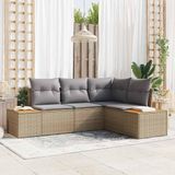 Maison Exclusive - Set de 5 bancs de jardin, gris clair, polyrotin