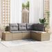 Maison Exclusive - Set de 5 bancs de jardin, gris clair, polyrotin