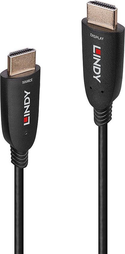 LINDY 38513 HDMI-kabel HDMI Aansluitkabel HDMI-A-stekker 30.00 m Zwart 8K UHD
