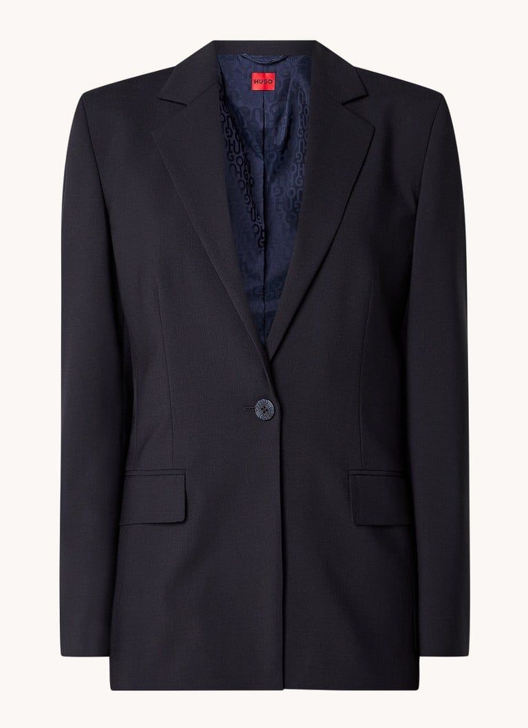 HUGO BOSS Atana blazer - Wolblend - Klepzakken