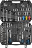 SW-Stahl 07635L dopsleutelset met omkeerbare moeren 1/4", 3/8", 1/2" / 176-delig/rateldoos/rateldoos/moerdoos/bitset