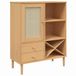 VidaXL Hoge kast SENJA - 90x40x112 cm - Rattan look - Grenenhout - Bruin