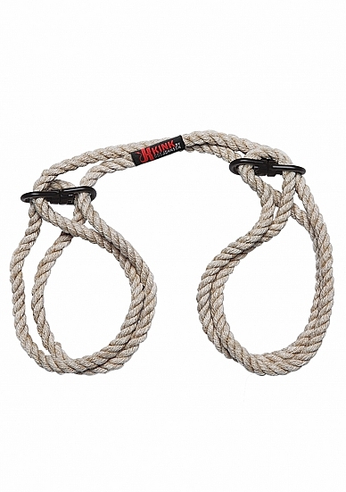 KINK Hogtied - Bind & Tie - 6mm Hemp Wrist or Ankle Cuffs - Natural