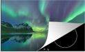Merkloos KitchenYeah® Inductie beschermer 77x51 cm - Aurora - Nacht - Zee - Inductiebeschermer voor Inductie Kookplaat - Multicolor