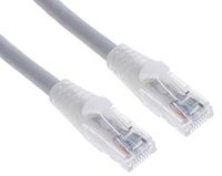 RS PRO Ethernetkabel Cat.6, 10m, grijze patchkabel, A RJ45 U/UTP stekker, B RJ45, PVC