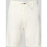 Selected SELETED HOMME Slhregular-geborduurde Linen Shorts Noos linnen broek voor heren, Cloud Danser
